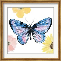 Framed Beautiful Butterfly IV Lavender No Words