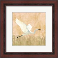 Framed 'Egret Alighting II' border=