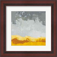 Framed Landscape Yellow Grey