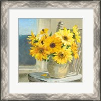 Framed Sunflowers by the Sea Crop Light