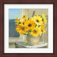 Framed Sunflowers by the Sea Crop Light