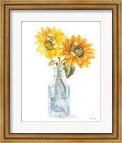 Framed Fresh Cut Sunflowers I