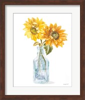 Framed Fresh Cut Sunflowers I