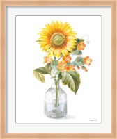 Framed Fresh Cut Sunflowers II