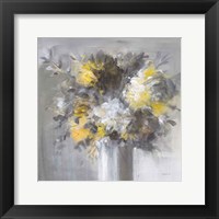 Framed Weekend Bouquet Yellow Gray