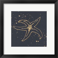 Framed 'Gold Starfish III' border=