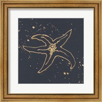 Framed 'Gold Starfish III' border=