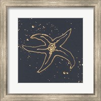 Framed Gold Starfish III