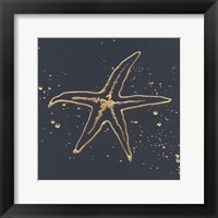 Framed Gold Starfish I