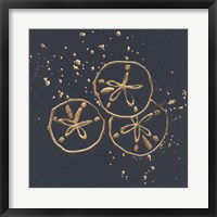 Framed Gold Sand Dollar II