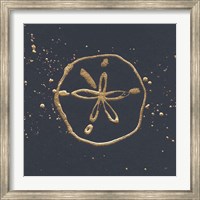 Framed Gold Sand Dollar I