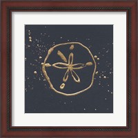 Framed Gold Sand Dollar I