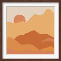 Framed Mountainous II Orange