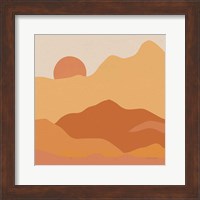 Framed Mountainous II Orange