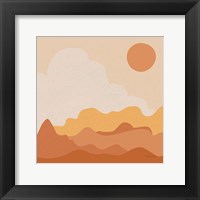 Framed 'Mountainous I Orange' border=