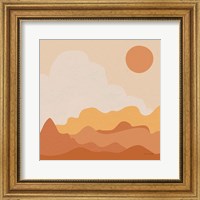 Framed 'Mountainous I Orange' border=