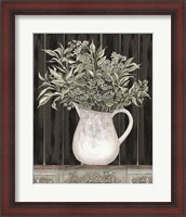 Framed Sage Greenery in a Pitcher