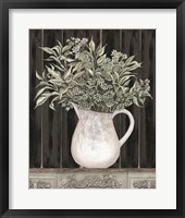 Framed Sage Greenery in a Pitcher