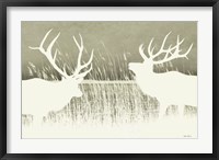 Framed Elk Silhouettes