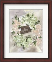 Framed Hydrangea Wreath Pale Pink