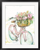 Framed Bicycle with Flower Basket