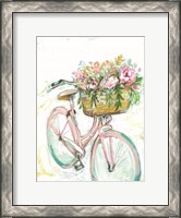Framed Bicycle with Flower Basket