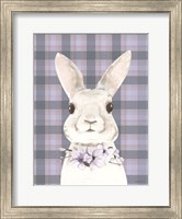 Framed Plaid Bunny Floral