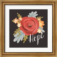 Framed 'Hope Floral' border=