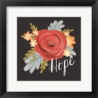 Framed 'Hope Floral' border=