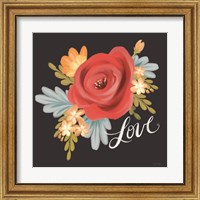 Framed 'Love Floral' border=
