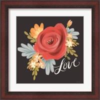 Framed 'Love Floral' border=