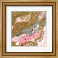 Framed Rose Gold Abstract
