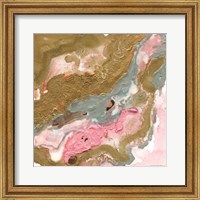 Framed Rose Gold Abstract