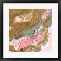 Framed Rose Gold Abstract