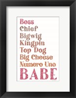 Framed All the Ways to Say Boss Babe
