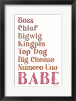 Framed All the Ways to Say Boss Babe