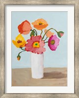 Framed Sorbet Poppies III