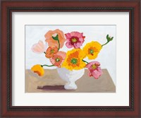 Framed Sorbet Poppies I