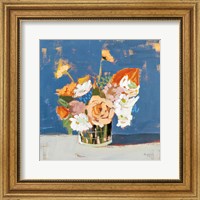 Framed Peach and White Bouquet