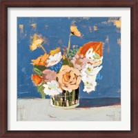 Framed Peach and White Bouquet