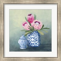 Framed Protea Chinoiserie II