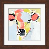 Framed Pastel Cow II