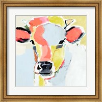 Framed Pastel Cow II