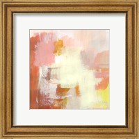 Framed 'Yellow and Blush III' border=