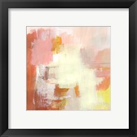 Framed 'Yellow and Blush III' border=