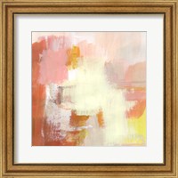 Framed 'Yellow and Blush III' border=