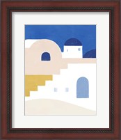 Framed 'Simple Santorini I' border=