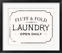 Fluff & Fold I Framed Print