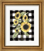 Framed Buffalo Check Sunflower I