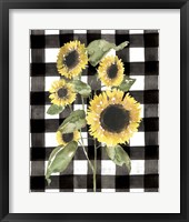 Framed Buffalo Check Sunflower I